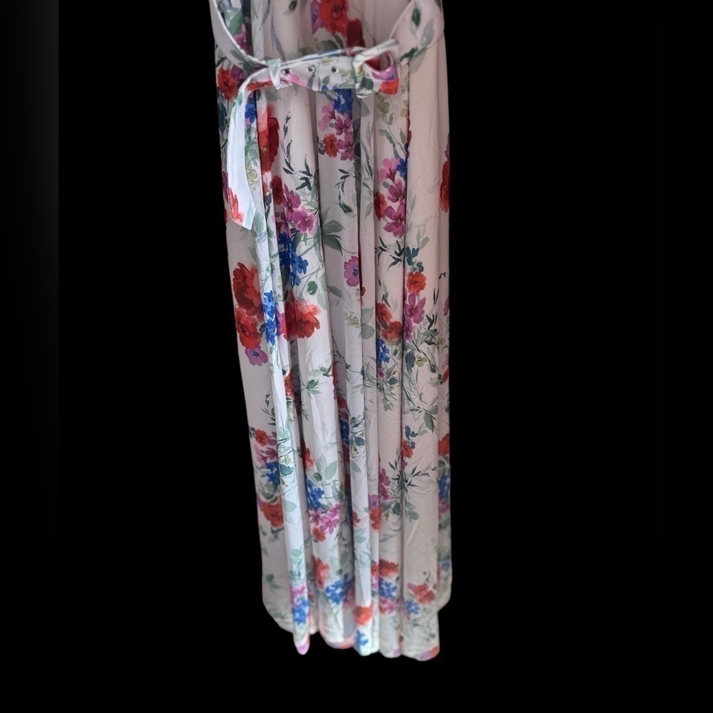 Yumi Kim Hudson Belted Maxi Dress 3/4 Blouson Sleeves Ivory Floral Small NWT - Picture 4 of 9